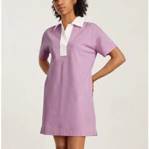 Everlane 100% Organic Cotton SS Polo Dress in mauve purple Size S